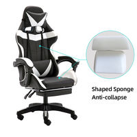 Chaise de Gaming Réglable en Cuir PU et Nylon, Fauteuil de Gaming Rose pour Gamers