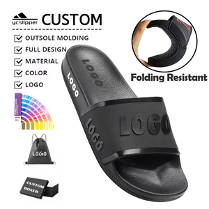 Sandales personnalisées avec logo de votre marque, résistantes à la pliage, en PVC, pour la promotion, sandales d'été pour femmes, plage - Product Image 1