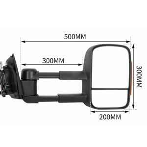 Par de Espejos de Remolque Extensibles Areyourshop para Caravana para Toyota HILUX REVO 2015 2016 2017 2018 2019 2020 2021 con Indicador - Product Image 2