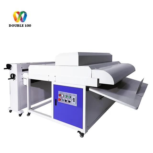 Ganda 100 900Mm Pe Roller Otomatis UV Varnishing Kertas Coating Mesin untuk Kertas dan Papan