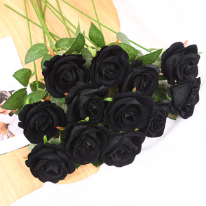 Roses Artificielles en Gros, Fleurs en Velours Rouges, Roses Simples pour Décoration de Maison, Mariage, Fête - Product Image 6
