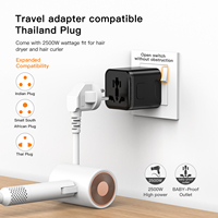 Adaptor Perjalanan Multinasional Universal Internasional Ukuran Kompak Colokan Kecil AU US UK EU