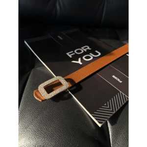 Hebilla de cinturón cuadrada con diamantes de imitación Fiori, chapado en aleación, estilo casual para mujer, con marco tipo caja - Product Image 2