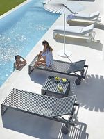Canapé de loisirs extérieur moderne en alliage d'aluminium, imperméable, résistant au soleil et à la rouille, mobilier de patio pour jardin, cour, véranda, terrasse