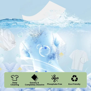 Wholesale 50PCS Laundry Sheets Powerful Stain Remover Long Lasting Fresh Scent Eco Friendly Safe for Prevent Staining and Color - Product Image 4