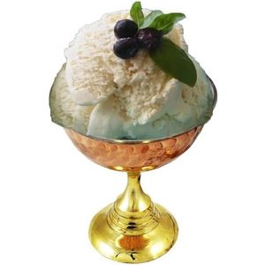 PARIJAT-Cuenco artesanal de acero inoxidable para helados, cuenco con soporte, vajilla elegante para postres y decoraciones de fiesta - Product Image 1
