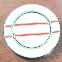 Marca de Pelota de Golf Artesanal de Aleación de Zinc Moderna Personalizada, Esmalte Duro, Fundición Hecha a Mano, Arte Plateado Coleccionable, Marca BQ