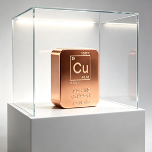Plaque en cuivre de collection artistique, 10 oz, 999 Cu pur, Table Périodique des Éléments, rectangulaire - Product Image 1