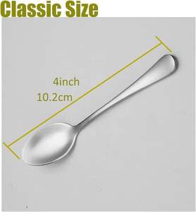 Vente en gros de cuillères à thé en acier inoxydable avec logo personnalisé, petites cuillères à café, cuillères à dessert pour enfants - Product Image 2