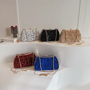 Luxury Valentines Day Gift 2024 Lady Bling bling Women Sequin Shoulder Purse and Handbag Evening Clutch Bag for Party