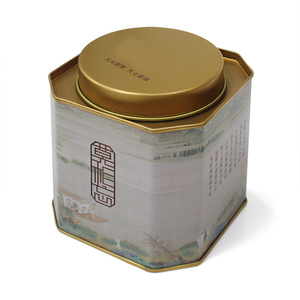 Hộp Thiếc Hình Bát Giác Sang Trọng Cho Bánh Quy Sô Cô La Cookie Hộp Kim Loại Chất Lượng Cao Cho Bao Bì Trà - Product Image 4