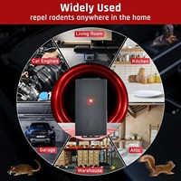 Répulsif à ultrasons pour rongeurs fonctionnant sur piles, dissuasif pour souris, rats, écureuils, voiture, garage, entrepôt, ABS solide, écologique