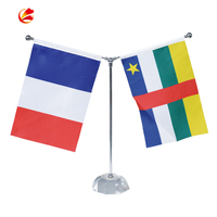 Moins cher personnalisé drapeau de bureau double face impression bulgarie drapeau de bureau