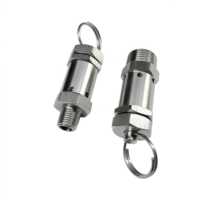 Mini vanne de sécurité à décharge d'air en acier inoxydable 304, filetage mâle BSPT 1/8" 1/4", 0,5-10 bars, avec verrouillage