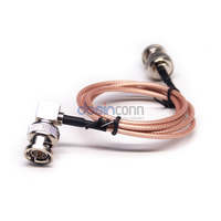 Connecteur de câble coaxial RF BNC coaxial mâle vers BNC prise à angle droit câble d'extension de caméra RG316