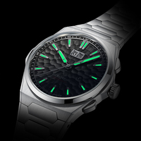 Montres automatiques Lucky Harvey New Hammer Texture Chiming Dial Auto Date Sapphire Original Design Luxury Limited Edition ZLS402