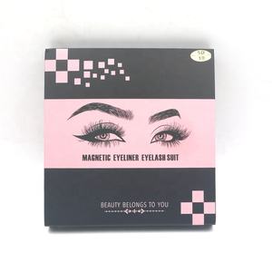 Boîte personnalisée privé étiquette 3 apirs 3D réutilisable étanche magnétique eyeliner et faux vison cils kit - Product Image 1