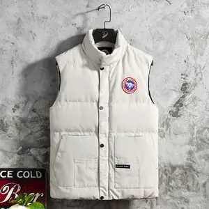 Dropshipping Wholesale Winter Warm Down Cotton Stand Collar Plus Men's Goose Down Coat Down Vest Outdoor Men