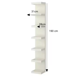 Estantería de pared de madera negra con estilo moderno, estantería pequeña para decoración del hogar, estantería, gran oferta - Product Image 5