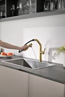 Robinet de cuisine moderne trois-en-un, mitigeur monocommande eau chaude et froide, pivotant à 360°, pour eau potable, idéal pour l'hôtellerie