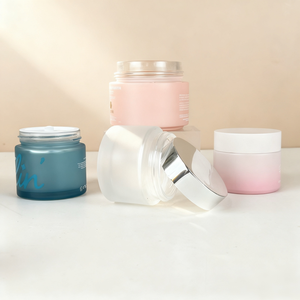 Wide-mouth Cosmetics Face Cream Glass Jar 5g 10g 15g 20g 30g 50g 100g Pink Empty Body Scrub Glass Jar - Product Image 6