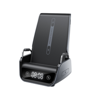 Support de charge sans fil magnétique avec sortie Type-C PD et QC3.0 15W, affichage de l'heure, design pliable pour smartphones