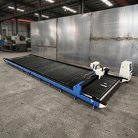 CORAL CRL-14032AD 30000W Mesin Pemotong Laser Serat CNC Rel Lantai Langsung dari Pabrik, Pendingin Air Digital AI, untuk Pelat Baja Besar