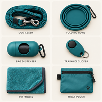 Ensemble cadeau compact pour promenade d'animaux avec logo personnalisé, laisse, gamelle, serviette, pochette – Cadeaux promotionnels pour clubs canins, fournisseur OEM ODM, commandes en gros