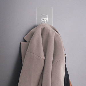 Avanço Heavy Duty Ganchos De Parede De Aço Inoxidável Transparente Anti-Landing <span class=keywords><strong>Net</strong></span> Adesivo Plástico Duplo Banheiro Jóias Pot Limpeza - Product Image 4