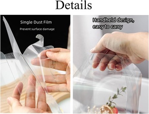 Rõ ràng Bánh hộp tàu sân bay bao bì cho 3/4 inch Bánh hộp quà tặng trong suốt nhựa Cupcake Kẹo hiển thị hộp - Product Image 3