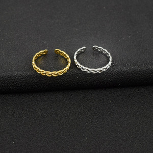 2026 Hollowed Out Exquisite Niche Design Stainless Steel Twists Shaped <b>Ring</b> Simple Women's Geometric <b>Rings</b> Wholesale Jewelry - Product Image 1