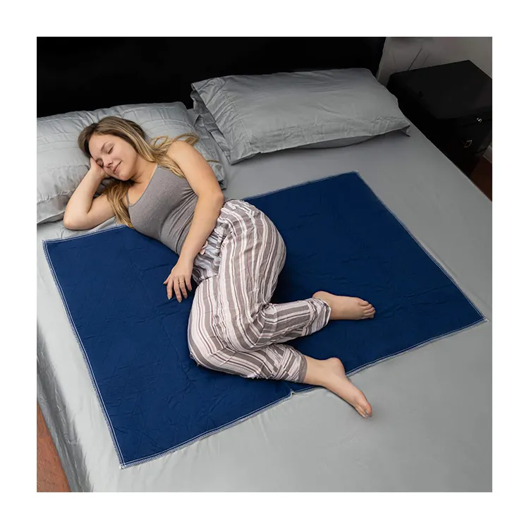 Coussin de lit menstruel imperméable à 4 couches pour femmes, absorbant, lavable et réutilisable