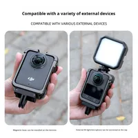 Pour DJI Osmo 360 VR cadre de caméra d'action boîtier boîtier en alliage d'aluminium Cage anti-chute avec 1/4 Interface à dégagement rapide chaussure froide