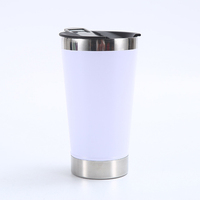 Mug à bière isotherme en acier inoxydable à double paroi, personnalisé par sublimation, OEM