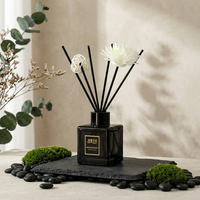 Diffuseur de parfum à bâtonnets Ambre Patchouli, diffuseur d'arômes oriental riche en rotin pour bureau et salon de cigares