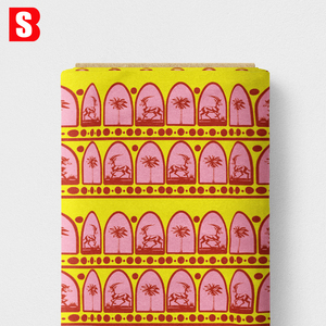 Tùy Chỉnh In Kỹ Thuật Số 80S 100% Bông Vải Gazelles Và Cây Cọ Thiết Kế In Cho Phụ Nữ Của Hàng May Mặc - Product Image 6