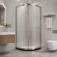 Cabine de douche coulissante avec ventilateur intégré pour salle de bain