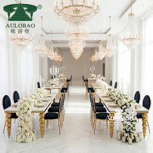Modern <b>White</b> MDF Top Stainless Steel Frame Wedding & Hotel <b>Dining</b> <b>Table</b> for Home Use - Product Image 6
