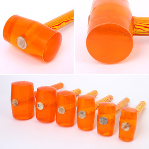 Martillo de goma Zhengkun con mango de madera y cabeza redonda para instalación de azulejos y trabajos de carpintería - Product Image 5