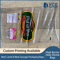 Sac d'emballage sous vide pour viande de volaille, film haute barrière PVDC EVOH, impression numérique, sac à saucisse, OEM, conservation des aliments, thermoscellable