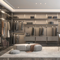 Meubles de chambre à coucher Lesso Home, armoires modulaires en bois, design moderne personnalisé, dressing pour appartement