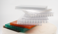 Feuille creuse de plastique PC de poids léger transparent d'abri d'auto de serre de véranda d'utilisation de feuille de polycarbonate