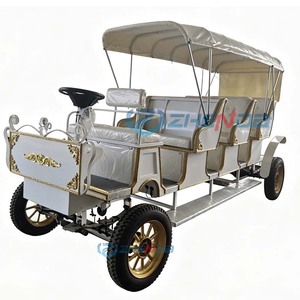 High Performance Luxury Royal Outdoor white Horse Carriage Tourist Traffic Vehicle Sightseeing Horse Cart Electric Car - Product Image 1