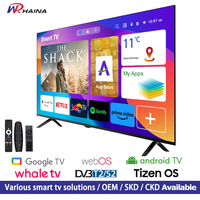 TV LED HD Kustom OEM HAINA 32 40 43 50 55 65 70 75 85 Inch QLED Android 4K Google WebOS Tizen Smart TV Hotel