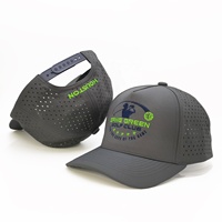 Casquette de golf 5 panneaux perforée au laser, casquette de sport avec patch personnalisé brodé, en nylon imperméable à séchage rapide, casquette de baseball