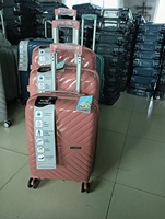 Nouvel ensemble de bagages de cabine de luxe 3 pièces, léger, doublure en polyester, fermeture éclair, poignée souple, roulettes fixes, principalement en PP