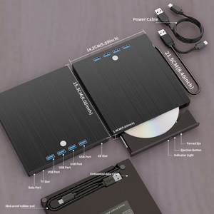 Unità Ottica Esterna Portatile USB 3.0 Type-C 7-in-1 CD/DVD-RW, Lettore/Scrittore Ultra-Sottile per Laptop, Desktop e Mac - Product Image 1