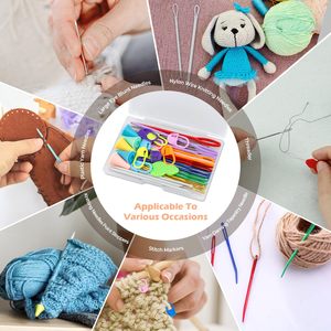 43pcs Eco-friendly Yarn Needle <b>Set</b> Large Eye Plastic Blunt Needles Knitting <b>Sewing</b> Kit for Crafts and Cross-Stitching - Product Image 3