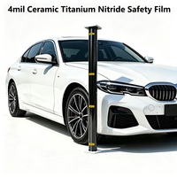 Film de sécurité automobile en nitrure de titane céramique 4mil, rouleau, par pulvérisation magnétron, isolation thermique 95% IRR, changement de couleur pour voiture