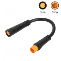 Câble d'accélérateur à 3 broches pour vélo électrique, connecteur de moteur étanche, fil d'accélérateur avec capteur, femelle-femelle et mâle-mâle